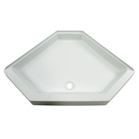 Lippert 27In X 27In RV Corner Shower Pan, Scratch-Resistant ABS